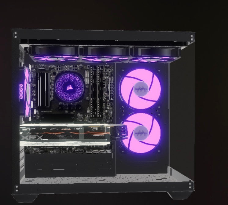 Rx 580 Ryzen 5 2600 16gb ram 256gb ssd water cooled gaming pc