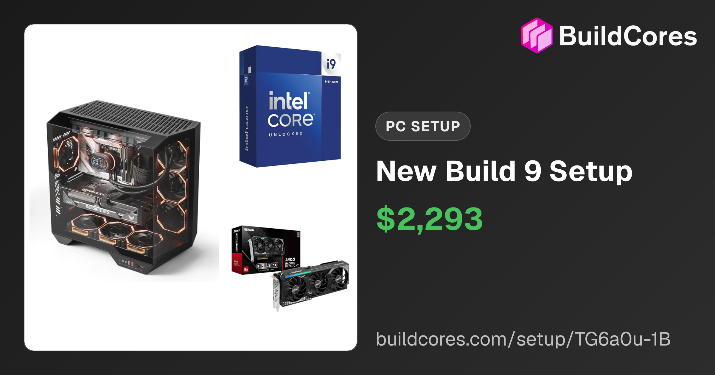9070xt i9 14900kf fully built prebuilt